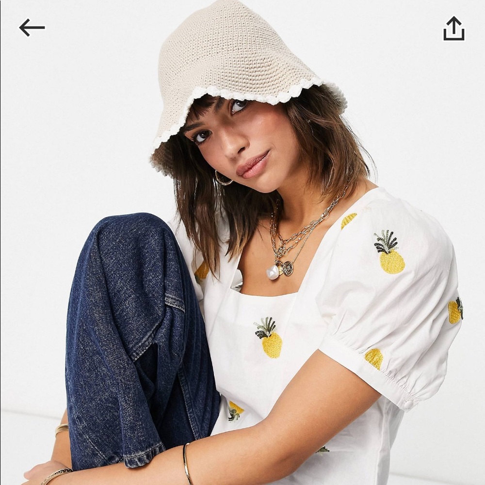 ASOS Design crochet bucket hat